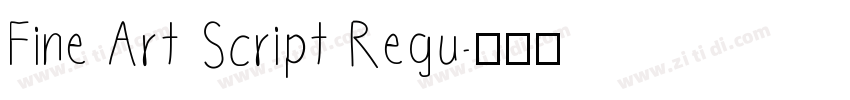 Fine Art Script Regu字体转换